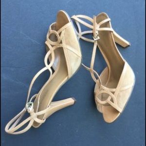 Enzo Angiolini womens heel leather open toe sandals